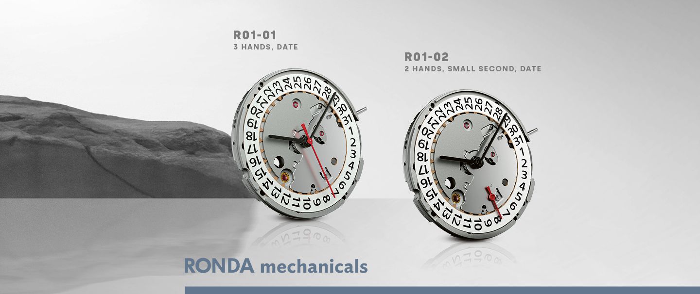 neue mechanische Uhrwerke von Ronda